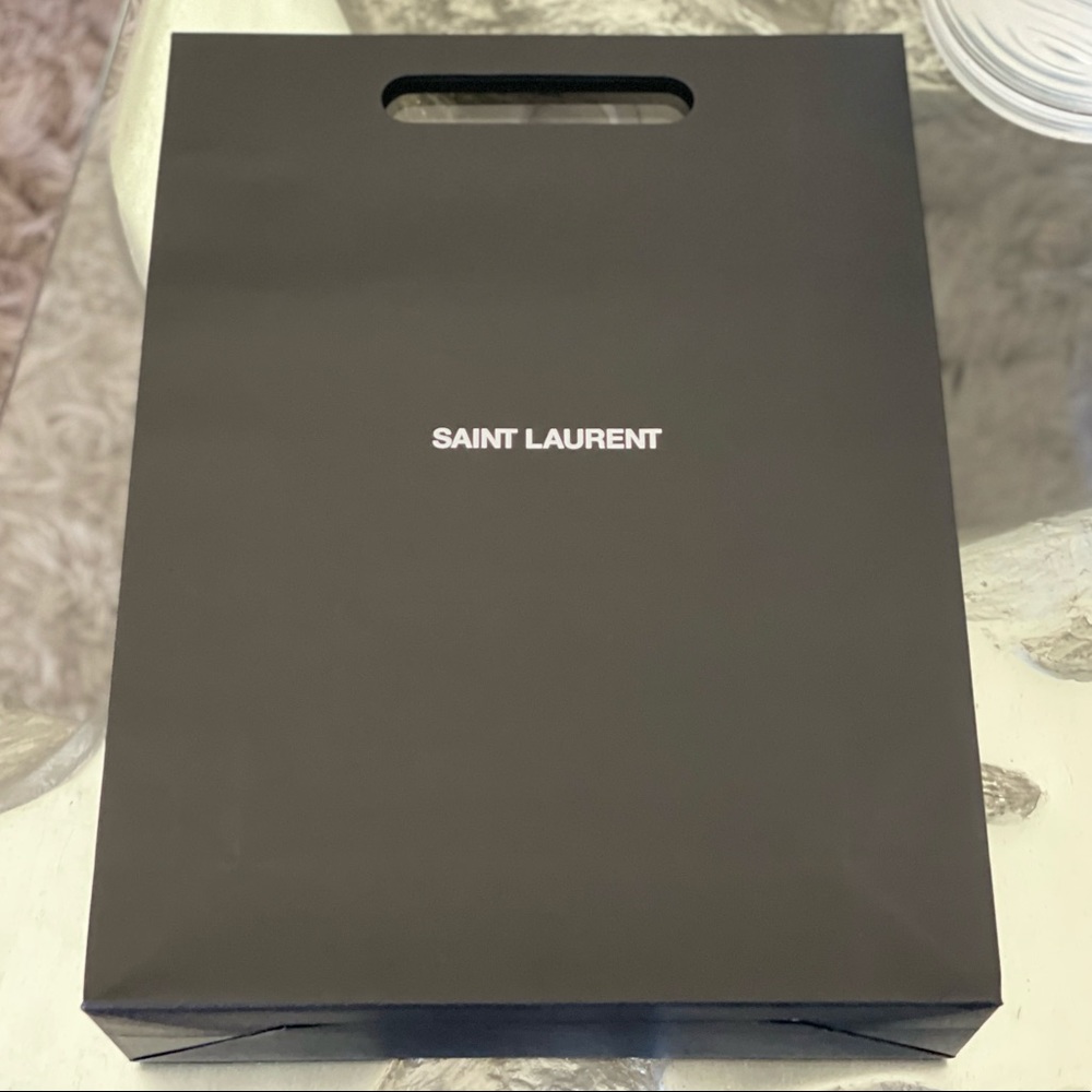 Saint Laurent: Gift Bag 12” x W 16.75” H x 4” D